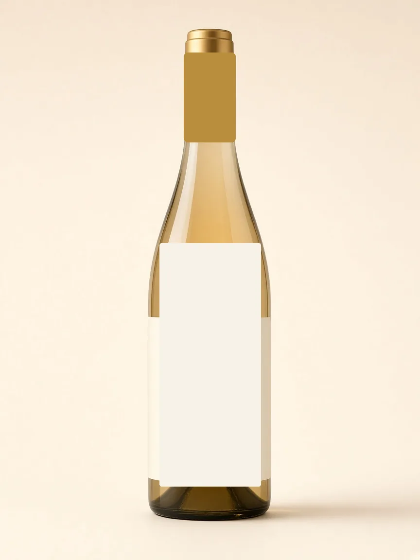 A bottle of pale golden orange wine from Friuli, labeled Lunella Orange.