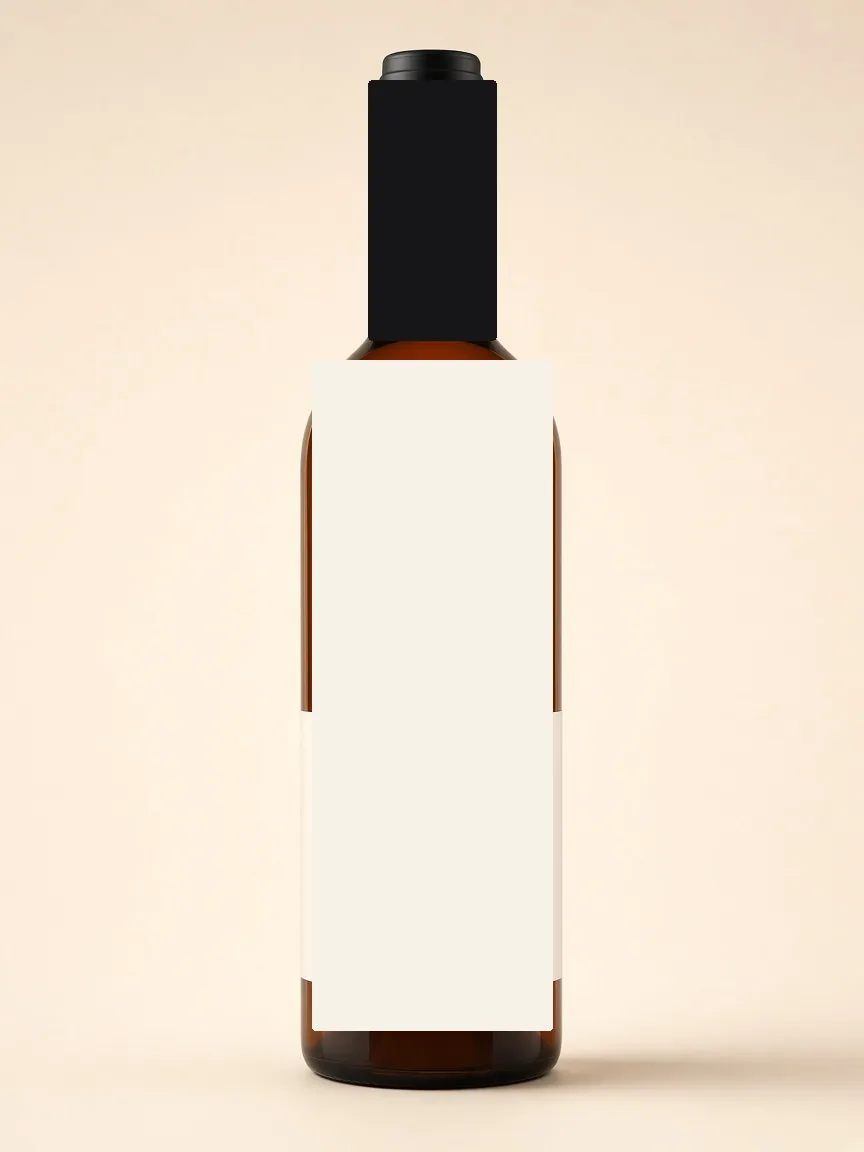 A bottle of amber-orange wine from Slovenia, labeled Ramin Orange.